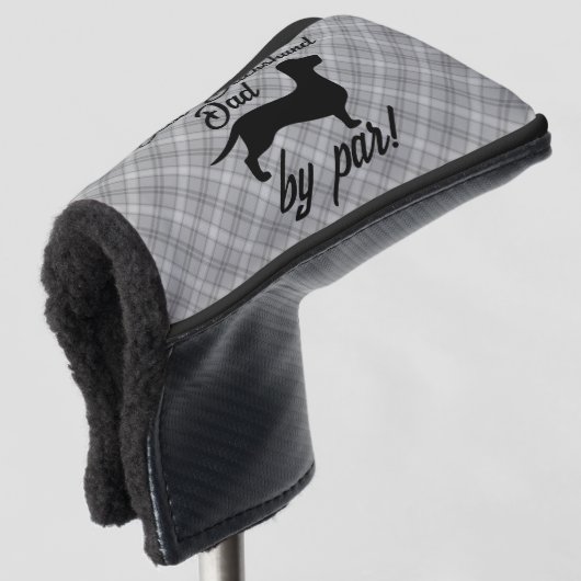 Beste Dachshund Papa van Par Putter Head Hoesje Golfheadcover (3/4 voorkant)