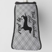 Beste Dachshund Papa van Par Putter Head Hoesje Golfheadcover (Draai 90)