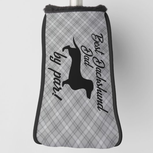 Beste Dachshund Papa van Par Putter Head Hoesje Golfheadcover (Draai 90)