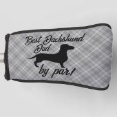 Beste Dachshund Papa van Par Putter Head Hoesje Golfheadcover (Voorkant)