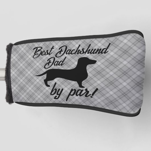Beste Dachshund Papa van Par Putter Head Hoesje Golfheadcover (Voorkant)