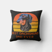 Beste dachshund-vader ooit T-Shirt Kussen (Achterkant)