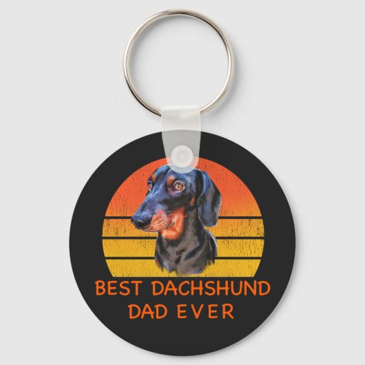 Beste dachshund-vader ooit T-Shirt Sleutelhanger (Voorkant)