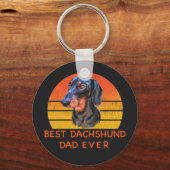 Beste dachshund-vader ooit T-Shirt Sleutelhanger (Voorkant)