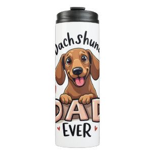 Beste Dachshund vader ooit T-shirt Thermosbeker