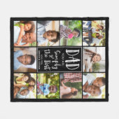 Beste Dad 10 Fotocollage Gepersonaliseerde Aangepa Fleece Deken (Voorkant (Horizontaal))