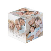 Beste Dad 5 Side Afbeelding Familiefoto's Kubus (Voorkant hoekig)