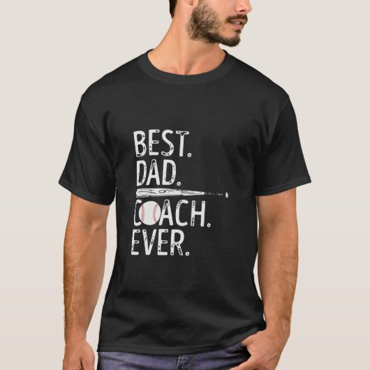 Beste DAd Baseball Coach ooit T-shirt (Voorkant)