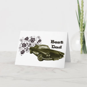 Beste Dad  Classic Car Art Gifts Kaart