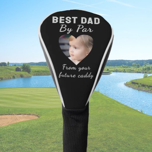 Beste Dad Custom Kinder Foto Zwart Gepersonaliseer Golfheadcover