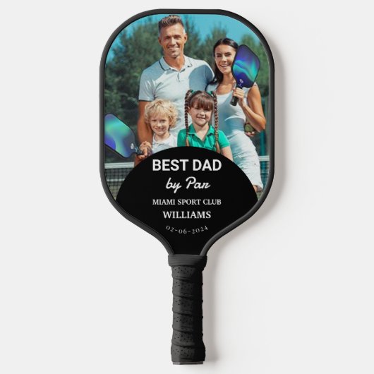 Beste DAD door Par Custom Photo Vaderdag Pickleball Paddle (Voorkant)