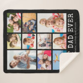 BESTE DAD EVER 10 Foto Collage Uw Kleur Sherpa Deken (Voorkant (horizontaal))