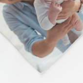 BESTE DAD EVER 16 Photo Collage Black Fleece Deken (Hoek)