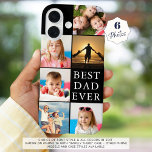 BESTE DAD EVER 6 Foto Collage iPhone 16 Hoesje<br><div class="desc">Creëer een BEST DAD EVER fotocel telefoonhoesje met een eenvoudig te uploaden foto collage sjabloon met 6 afbeeldingen in uw keuze van kleuren (weergegeven met witte tekst op een zwarte achtergrond). Kies een andere lettertypestijl en alle kleuren in EDIT. TELEFOONOPTIES: Het voorbeeld wordt weergegeven op de Apple iPhone 16 met...</div>