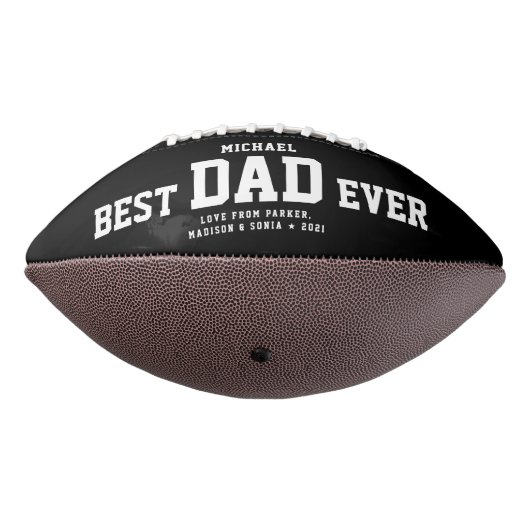 BESTE DAD EVER Moderne Cool Black en White American Football (Gedraaid 270)