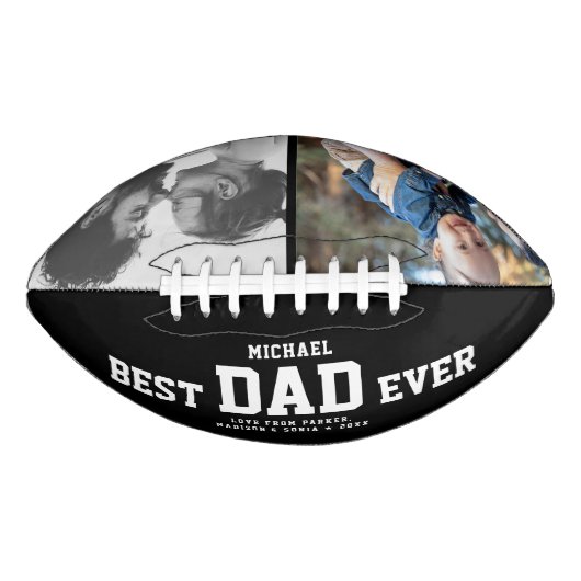 BESTE DAD EVER Moderne Cool Photo Collage Custom American Football (Voorkant)