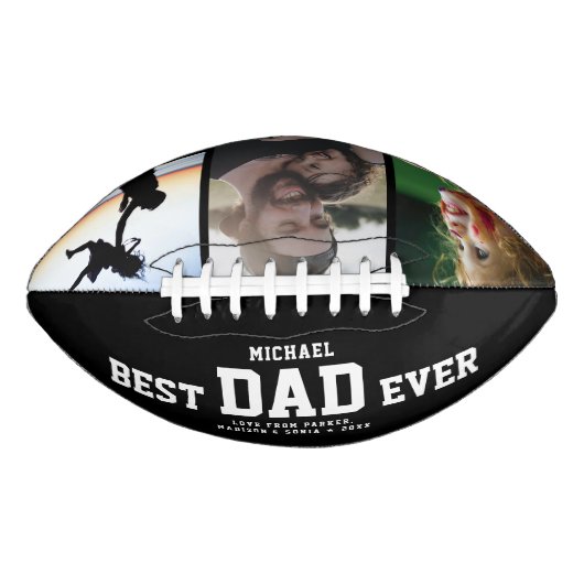 BESTE DAD EVER Moderne kleuren kleurenfotocollage American Football (Voorkant)