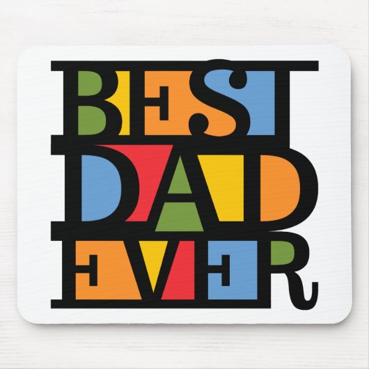 BESTE DAD EVER mousepad Muismat (Voorkant)
