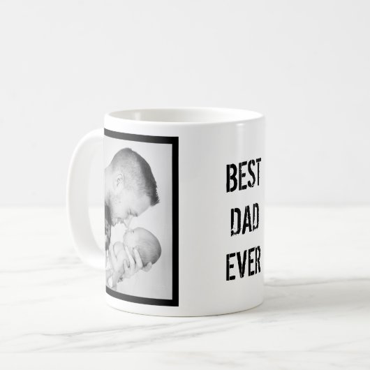 Beste DAD EVER persoonlijke foto Koffiemok (Voorkant links)