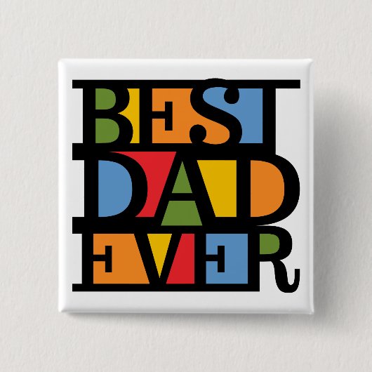 BESTE DAD EVER-toets Vierkante Button 5,1 Cm (Voorkant)