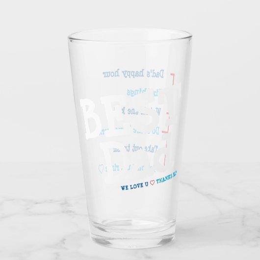 Beste Dad Glass, beste cadeau voor Vaderdag Glas (Voorkant)