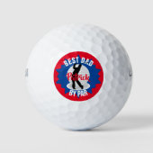 Beste Dad Golfer Pun gepersonaliseerd Golfballen (Voorkant)