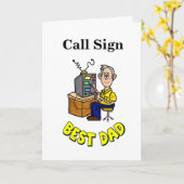 Beste Dad Ham Radio Vaderdag Kaart (Gele Bloem)