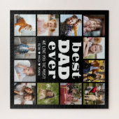 Beste DAD ooit 12 fotocollage Legpuzzel (Horizontaal)