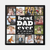 Beste DAD ooit 12 fotocollage Magneet (Voorkant)