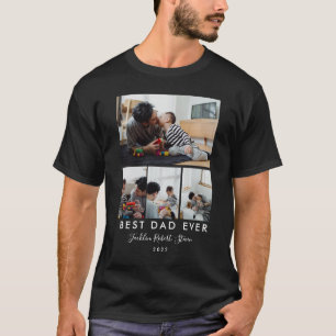 BESTE DAD OOIT   Aangepast 4 fotocollage T-shirt