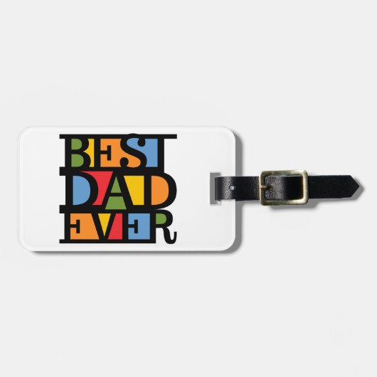 BESTE DAD OOIT aangepast bagagelabel (Voorkant horizontaal)