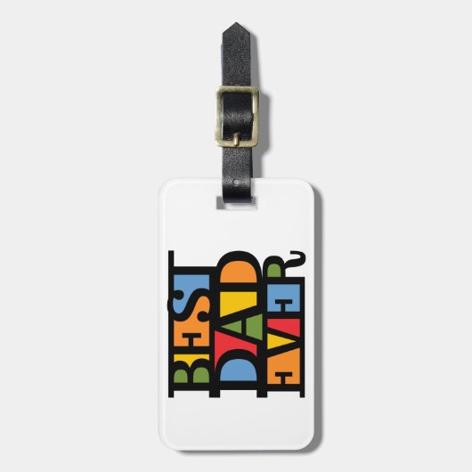 BESTE DAD OOIT aangepast bagagelabel (Voorkant verticaal)