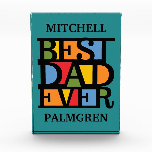 BESTE DAD OOIT aangepaste blokprijs Fotoblokken (Voorkant)