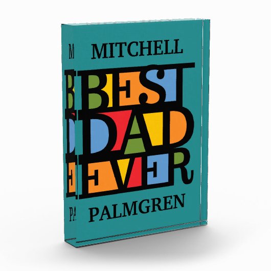 BESTE DAD OOIT aangepaste blokprijs Fotoblokken (Links)