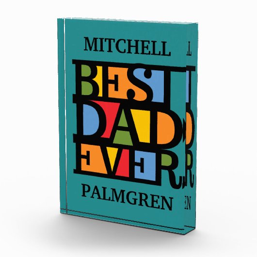 BESTE DAD OOIT aangepaste blokprijs Fotoblokken (Rechts)