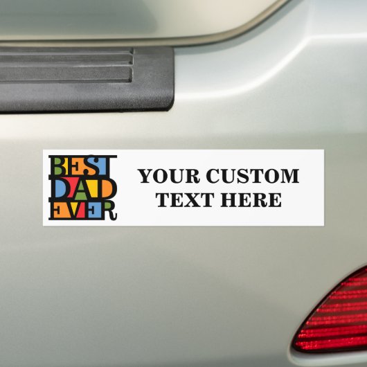 BESTE DAD OOIT aangepaste bumpersticker (Op auto)