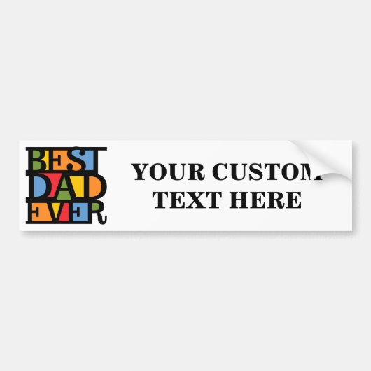 BESTE DAD OOIT aangepaste bumpersticker (Voorkant)