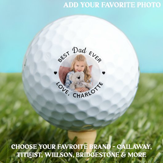 Beste DAD ooit Aangepaste Foto Aangepaste Naam Golfballen