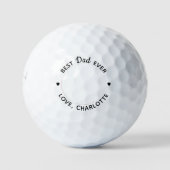Beste DAD ooit Aangepaste Foto Aangepaste Naam Golfballen (Voorkant)