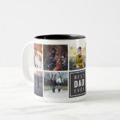 Beste DAD ooit aangepaste foto-Mok Tweekleurige Koffiemok (Voorkant links)
