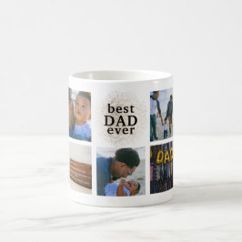 Beste DAD ooit, aangepaste Gold Multi-Photo-Mok Koffiemok