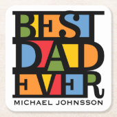 BESTE DAD OOIT, aangepaste naam en onderzetters vo (Voorkant)