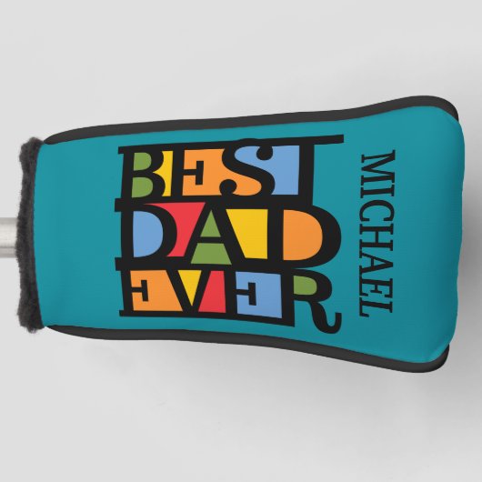 BESTE DAD OOIT aangepaste naam putter cover (Voorkant)
