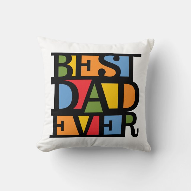 BESTE DAD OOIT AANGEWEZEN kussen weggooien (Voorkant)