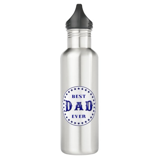 Beste DAD ooit Badge Logo Design Waterfles (Links)