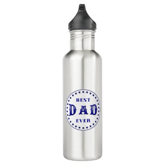 Beste DAD ooit Badge Logo Design Waterfles (Rechts)