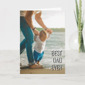 Beste DAD ooit Beste vader ooit, aangepaste foto Kaart (Voorkant)