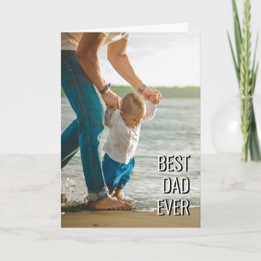 Beste DAD ooit Beste vader ooit, aangepaste foto Kaart (Voorkant)