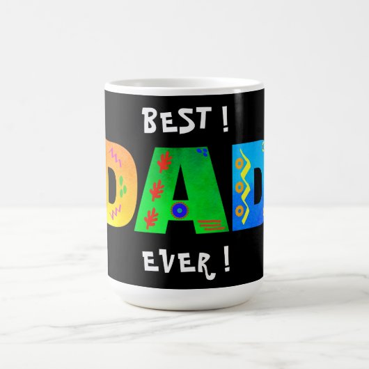 Beste DAD ooit! Bold Geometric Boho Koffiemok (Center)