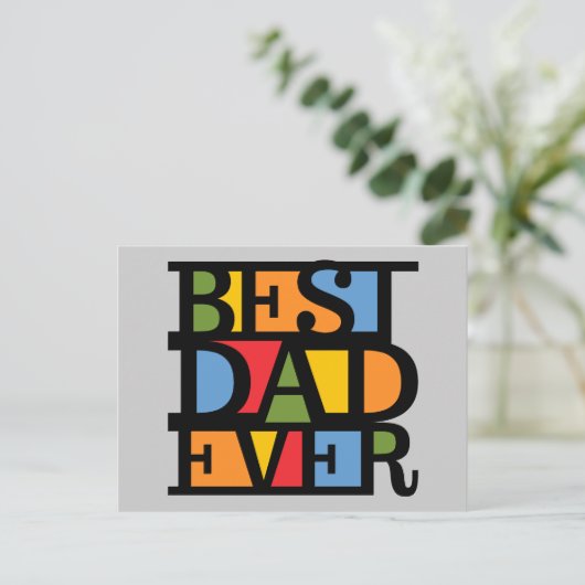 BESTE DAD OOIT briefkaart (Staand voorkant)